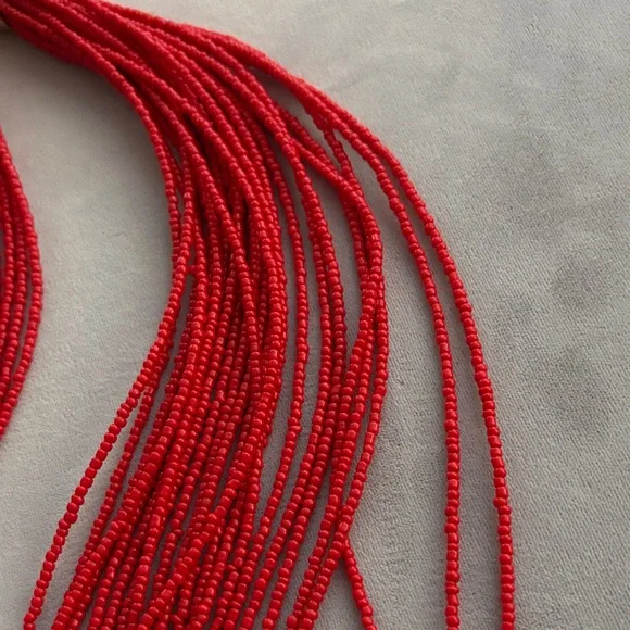 Vibrant Red Multi-Strand Necklace - Picture 5 of 5